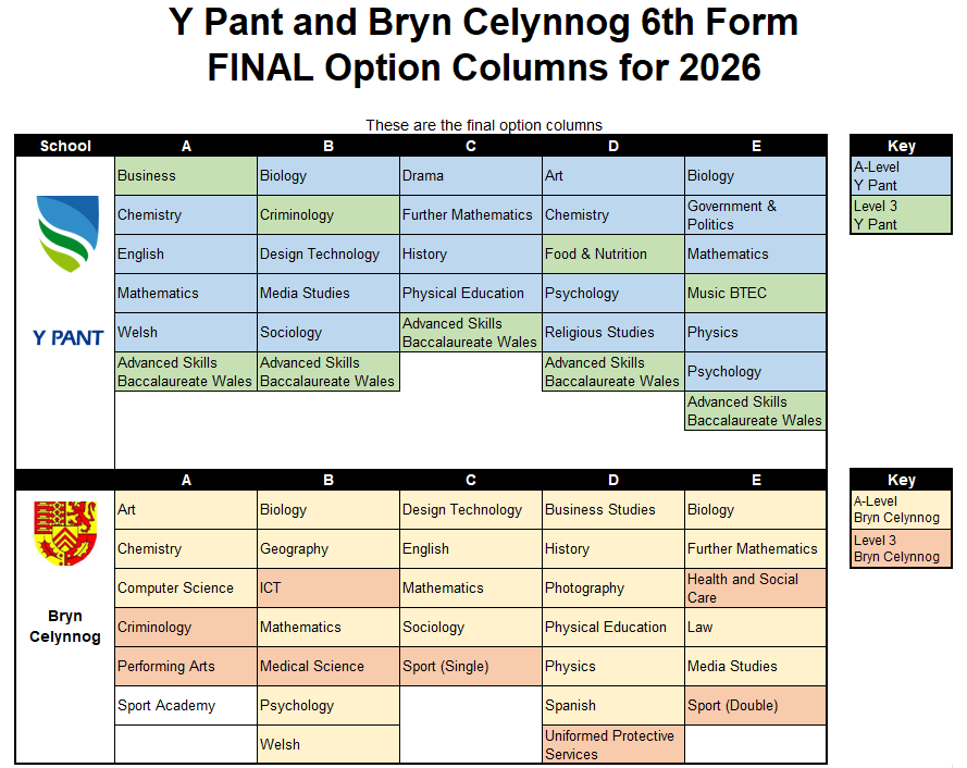 Final option columns